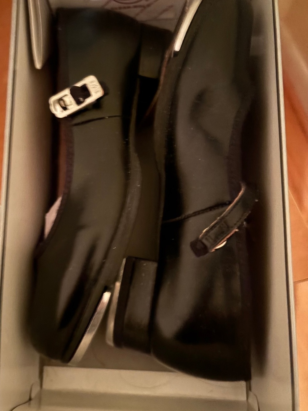 Classic Black Patent Leather Girls Tap Shoes